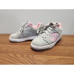 HEELYS Voyager Tennis Shoe, Grey/Light Pink, Women's Sz 5 / Youth‎ Sz 4 ~ G/VG